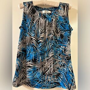 Jones New York Women's Blue and Black Top